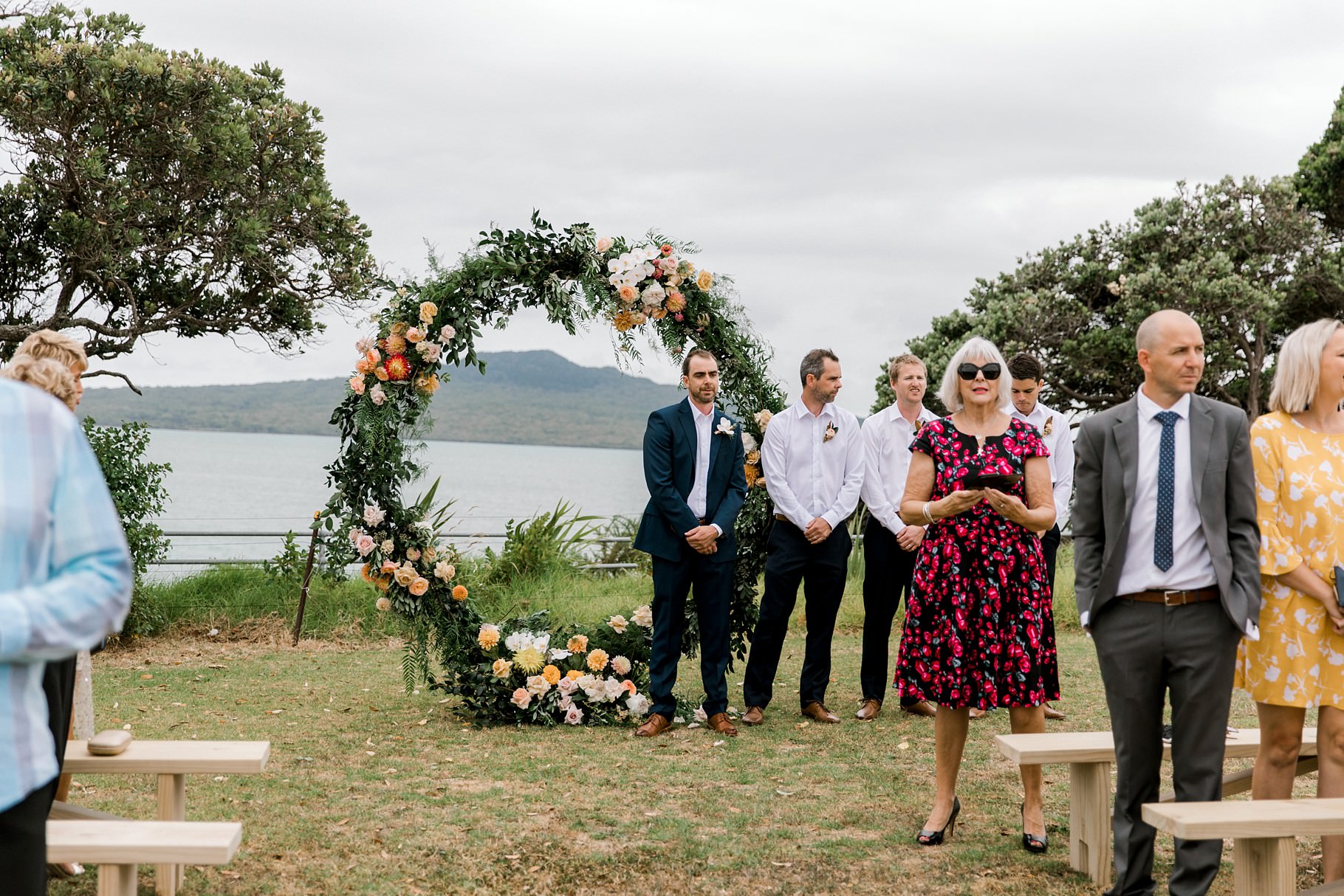 Auckland Wedding photographer, Officers Mess wedding photographer, Takapuna wedding photographer, Floral Stylist, Floral arch, blush bridesmaids dresses, rainy wedding