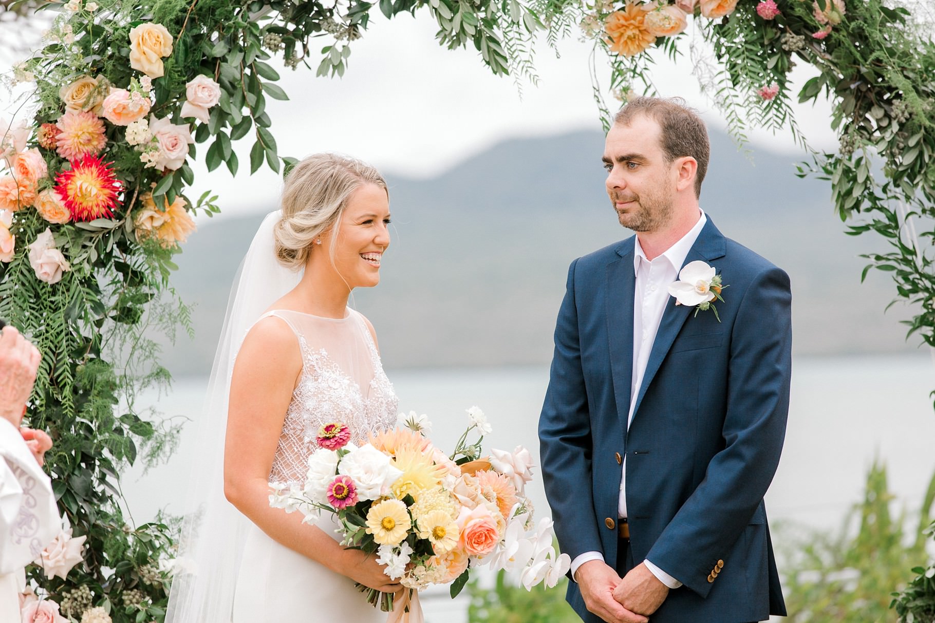 Auckland Wedding photographer, Officers Mess wedding photographer, Takapuna wedding photographer, Floral Stylist, Floral arch, blush bridesmaids dresses, rainy wedding